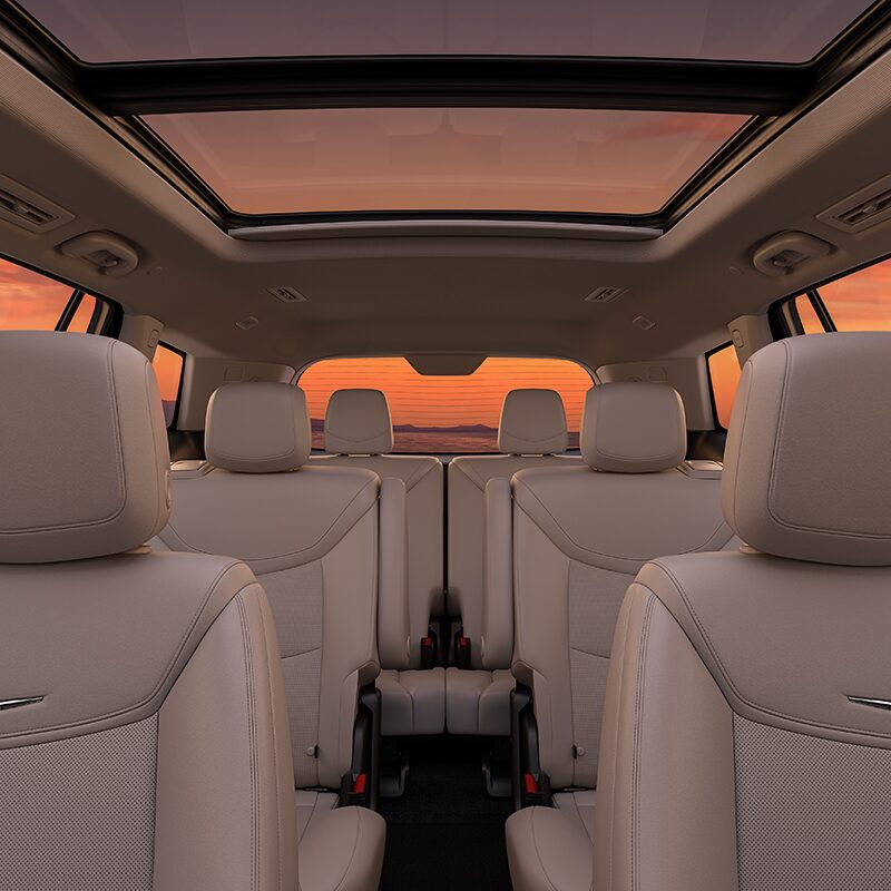 XT6 in-page scroller interior three rows