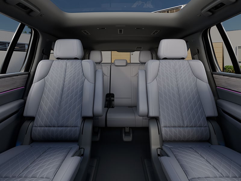 Escalade IQ second row modal spaciousness