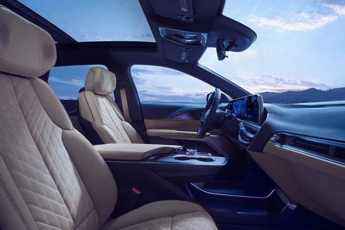 Lyriq interior front seats