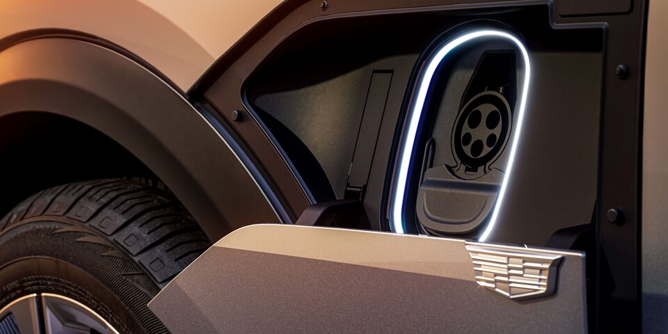 LYRIQ automated charge port door
