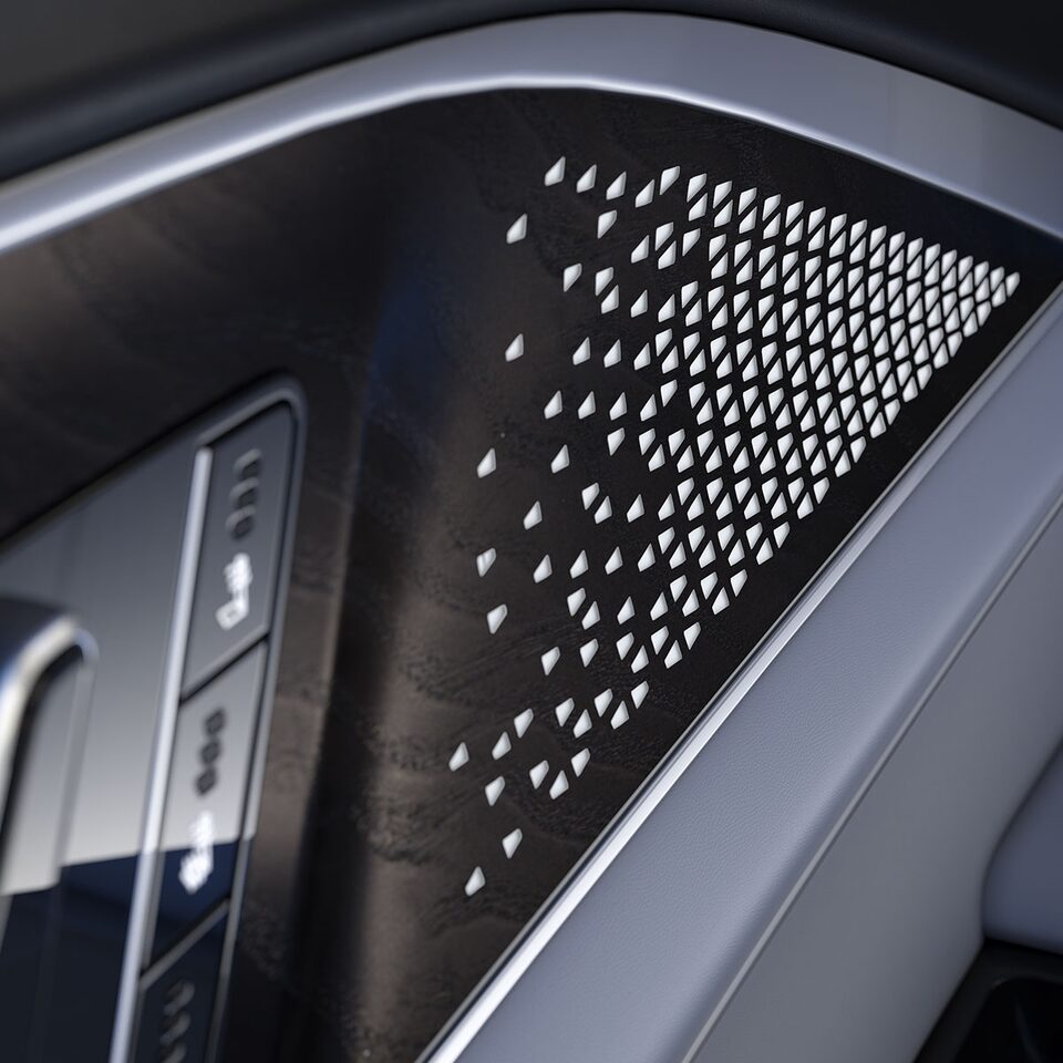 LYRIQ in-page scroller interior speaker