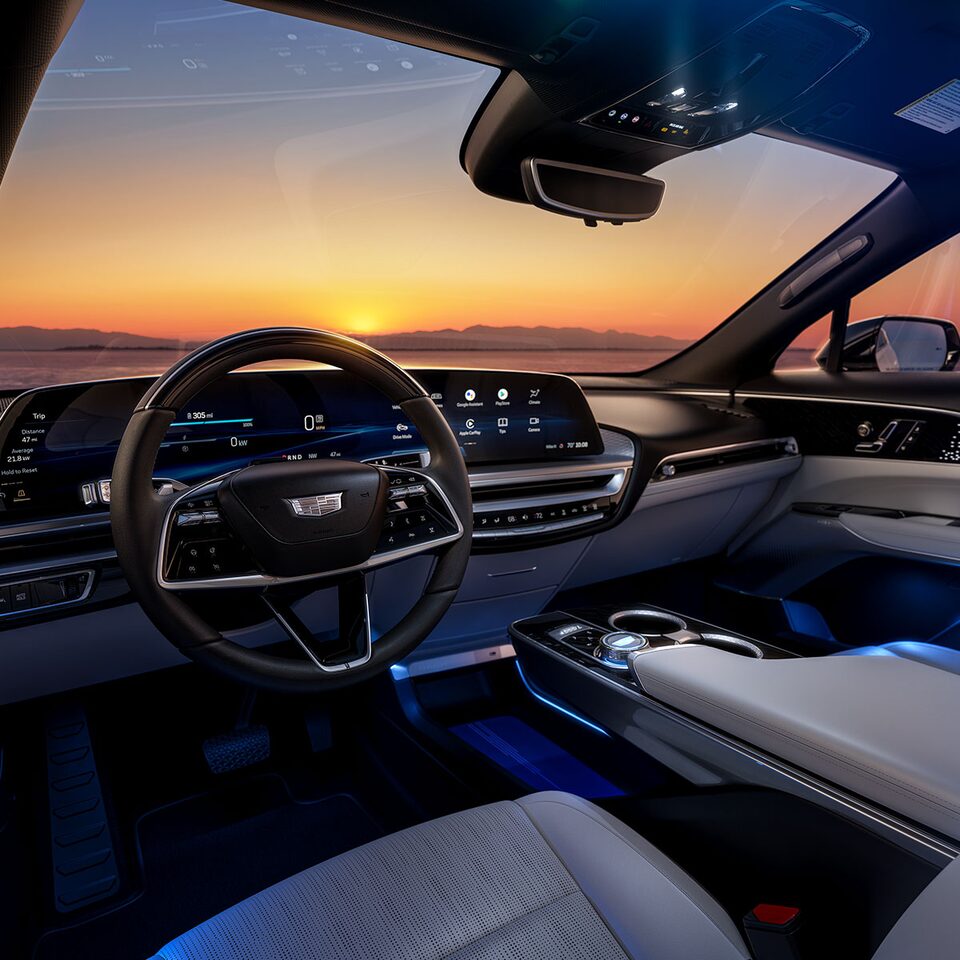 LYRIQ in-page scroller interior steering wheel