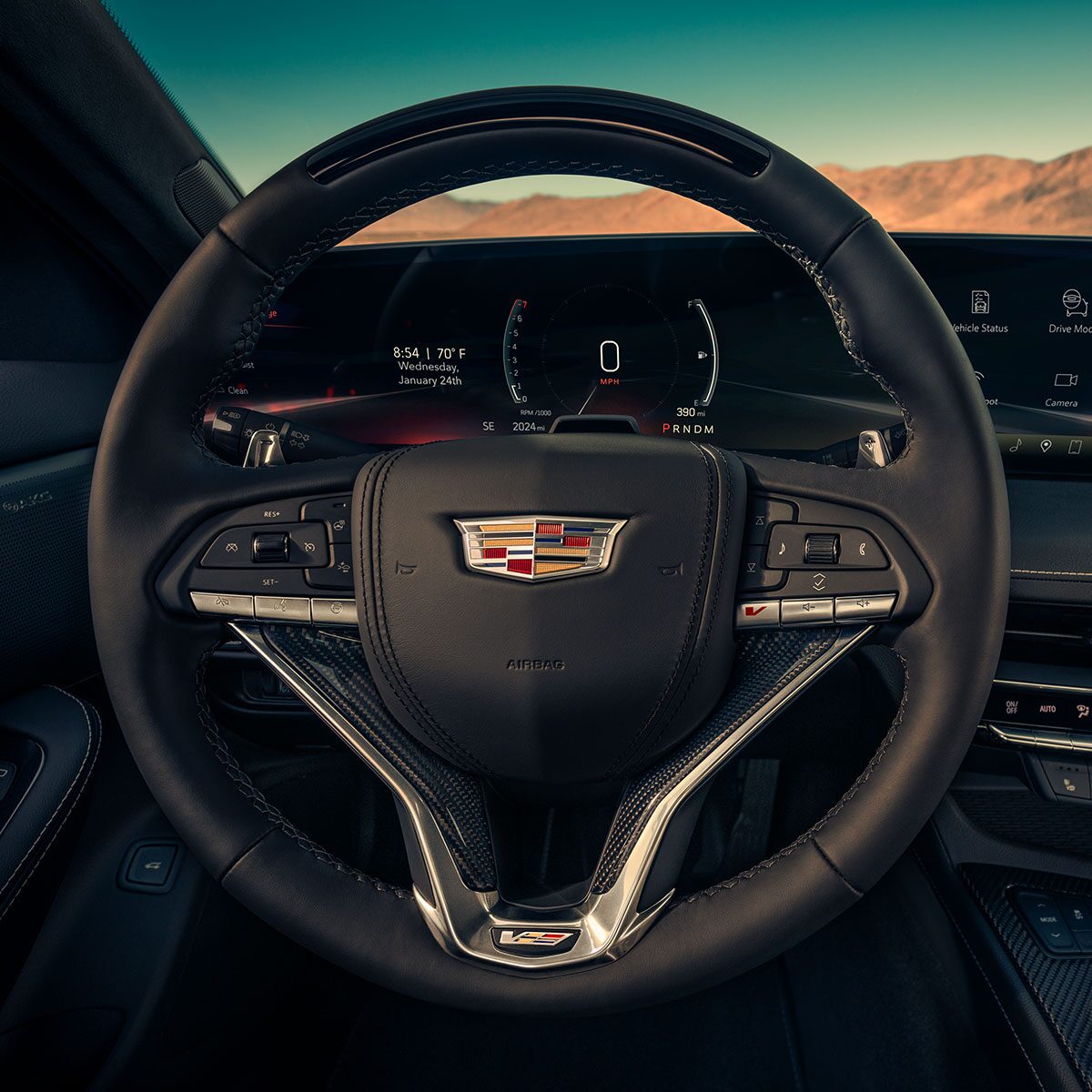 CT5-V gallery all interior leather steering wheel option 2