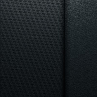 مقاعد مكسوة بالجلد المخرم باللون الرمادي المخضرّ مع لمسات ماهوغني