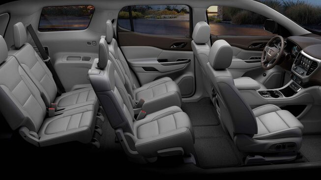 2023 GMC Acadia Mid-Size SUV Interior 3 Row Seating View