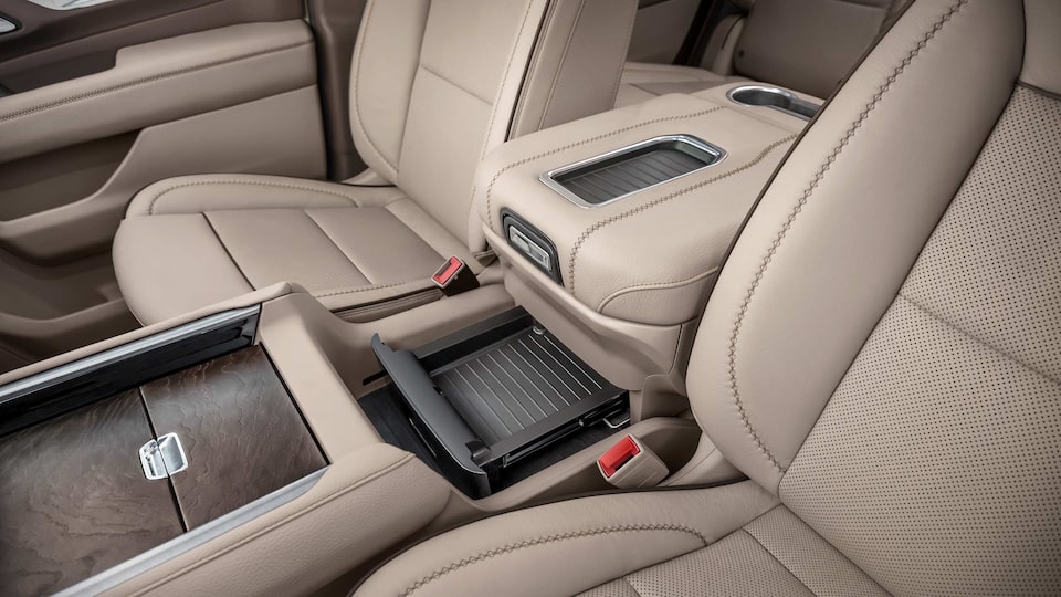 2023-yukon-denali-center-console-fridge-interior