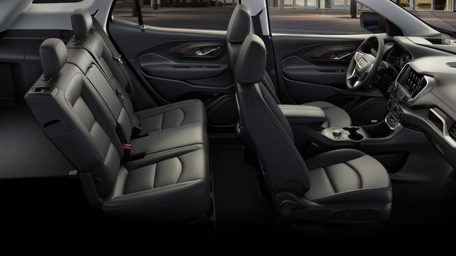 Closeup on Jet Black Headrests on the GMC Terrain SLE