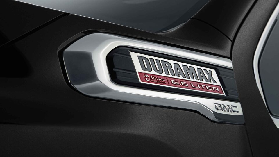 The Duramax Badging on the Sierra HD