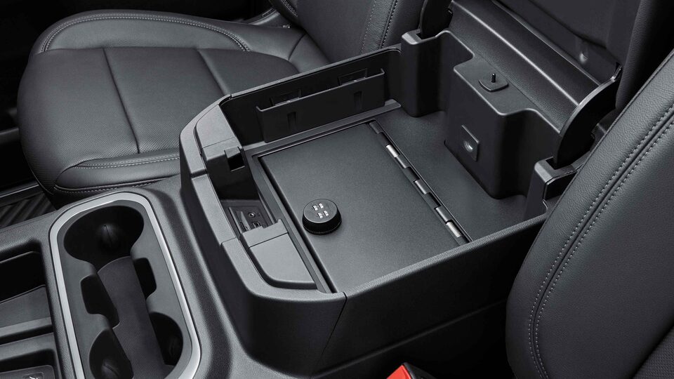 The Spacious Center Console of the Sierra HD Denali