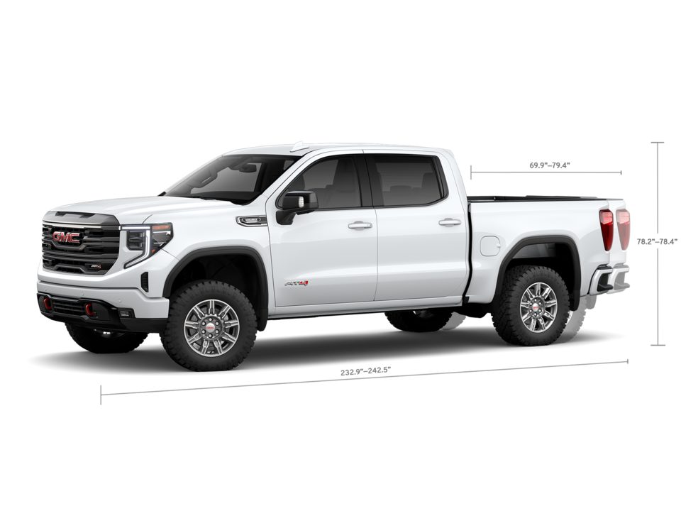 Side Profile View of the GMC Sierra 1500 AT4 Off-Road Truck