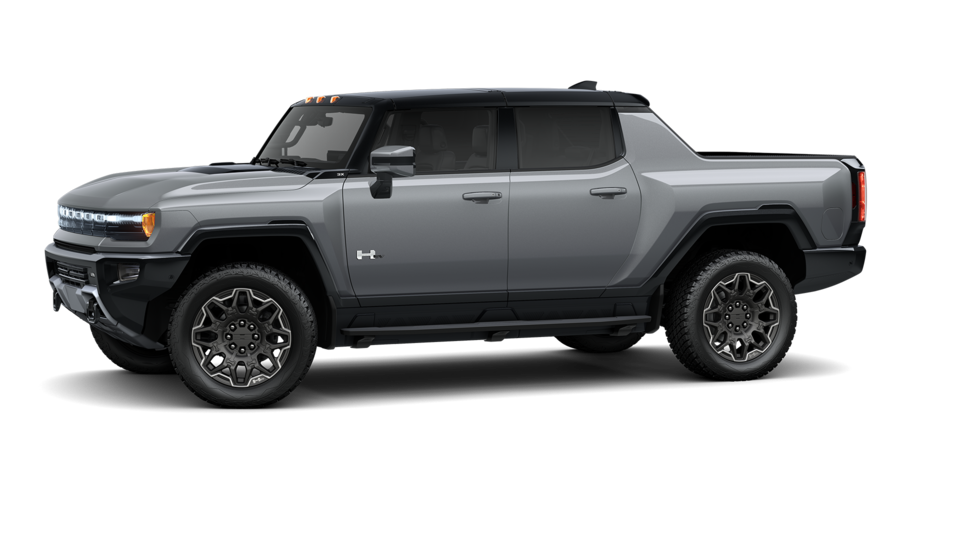 Side View of a 2025 Meteorite Gray Hummer EV Pickup Truck