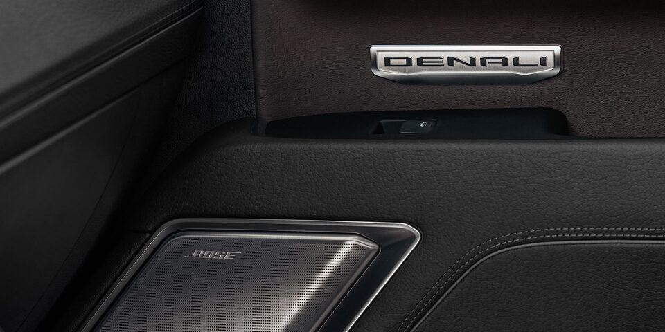 Close-up of the Interior Bose Speakers in the GMC Sierra 1500 Pickup Truck