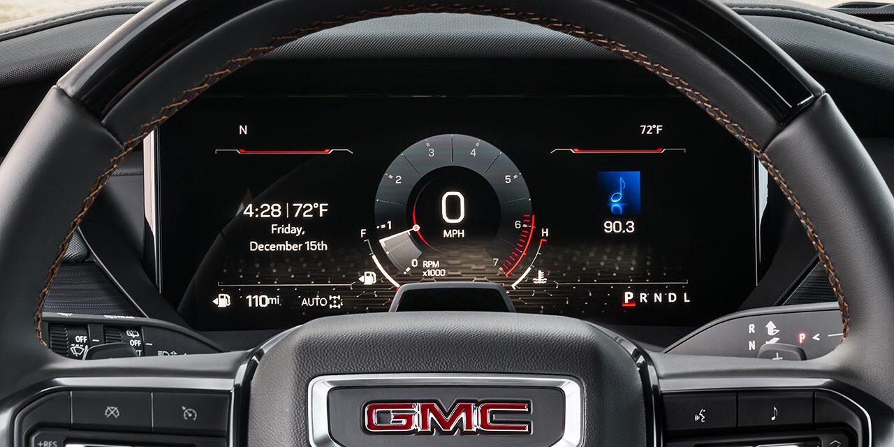 Close-up of the 11 Inch Diagonal Driver Infotainment System in the 2026 GMC Acadia Mid-Size SUV