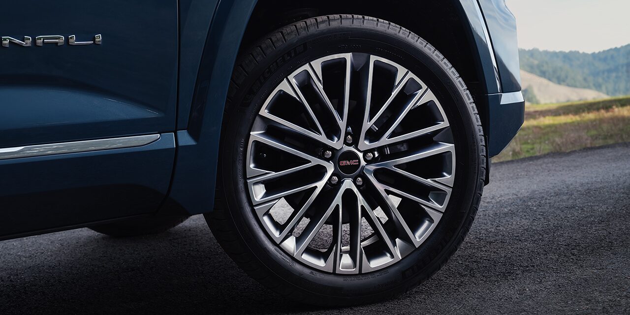 Close-up of the Stylish Wheels on the 2026 GMC Terrain Denali Luxury SUV