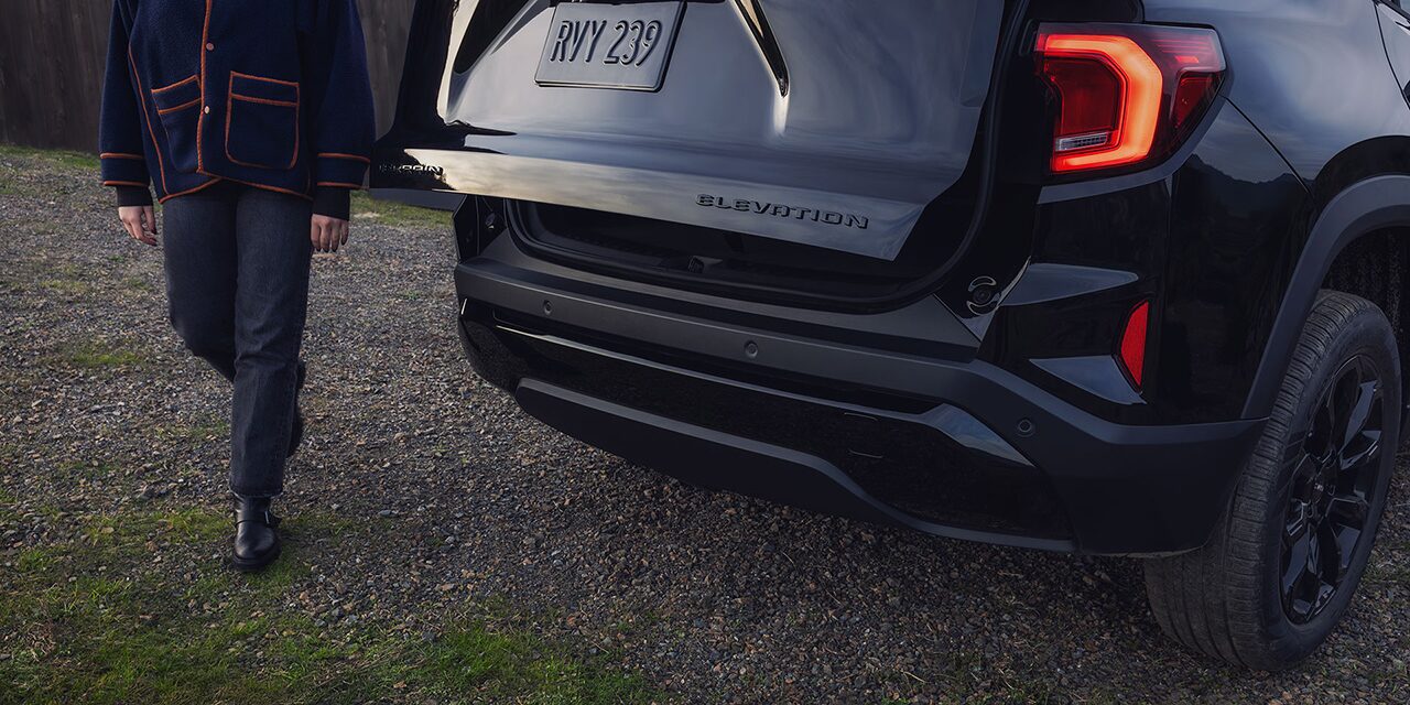 Close-up of the Autosense Power Liftgate on the GMC Terrain Elevation Compact SUV