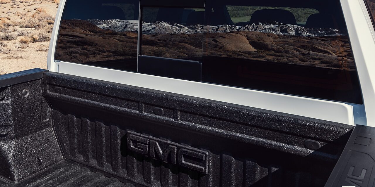 Close-up View of the Truck Bed on a 2026 GMC Sierra HD AT4 Heavy Duty Off-Road Truck